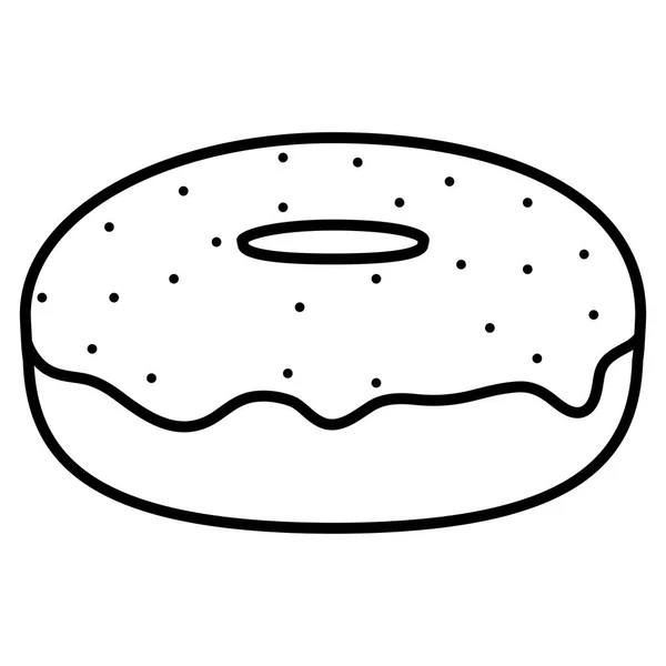 Donas dulces icono aislado — Vector de stock