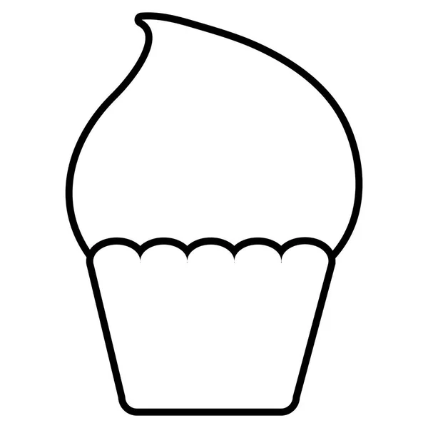 맛 있는 컵 케 잌은 고립 된 아이콘 — 스톡 벡터
