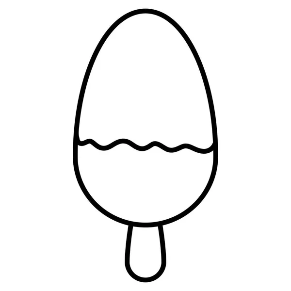 Crème glacée mignonne en bâton — Image vectorielle
