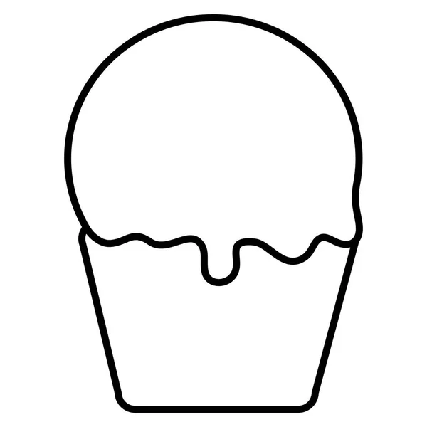 Вкусный кекс изолированный значок — стоковый вектор