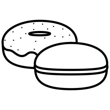 tatlı çörek izole simgesi