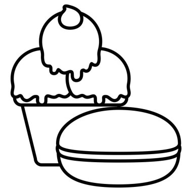 lezzetli dondurma fincan şeker ile