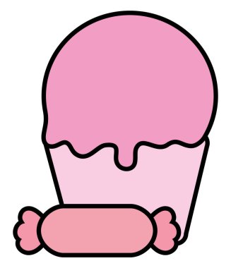 lezzetli kek izole simgesi