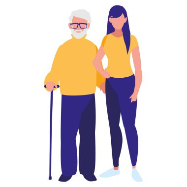 kızı karakterlerle şirin dede