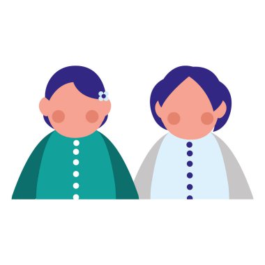 güzel küçük kız çift karakterler