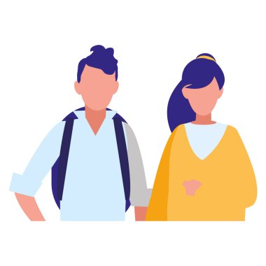 Genç çift avatarlar karakter