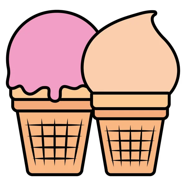 Смачне морозиво ізольована ікона — стоковий вектор