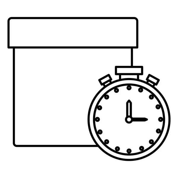 Box and chronometer design — Stock Vector