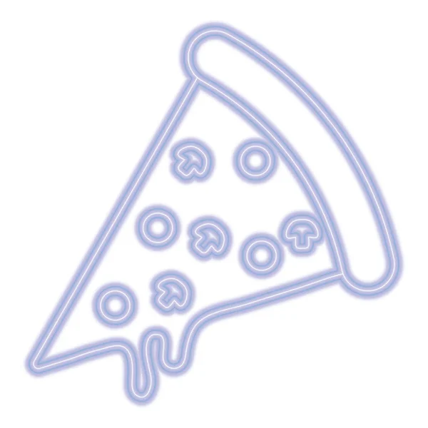 Пицца Ломтик Значок Белом Фоне Красочный Дизайн Векторная Иллюстрация — стоковый вектор