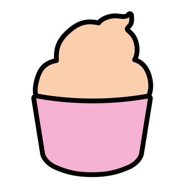 Imagen icono muffin — Vector de stock