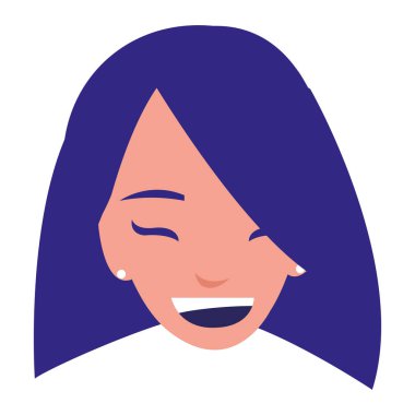 güzel bir kadın baş avatar karakter