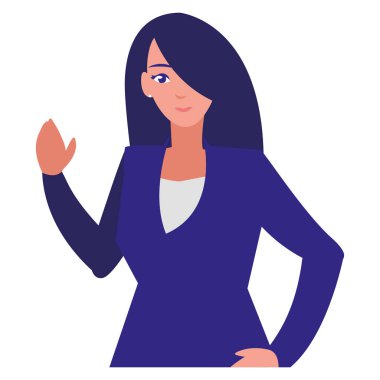 güzel ve genç kadın karakter vektör çizim tasarımı