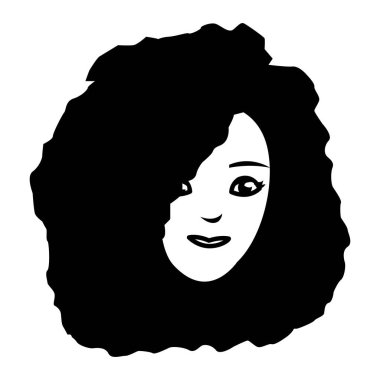 güzel bir kadın baş avatar karakter