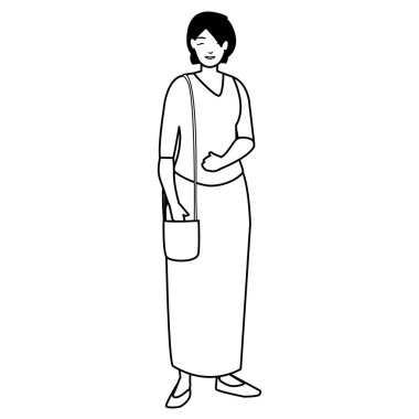 güzel ve genç kadın karakter