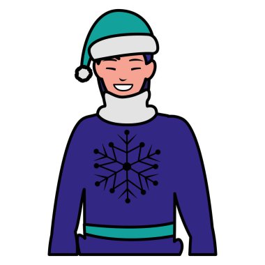 kış giysileri ile genç adam