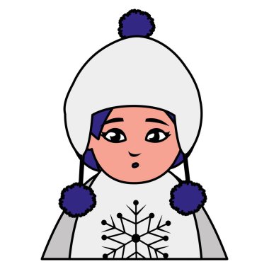 güzel bir kadın baş kış şapka ile