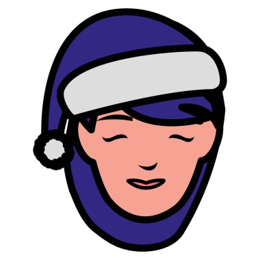 güzel bir kadın baş kış şapka ile