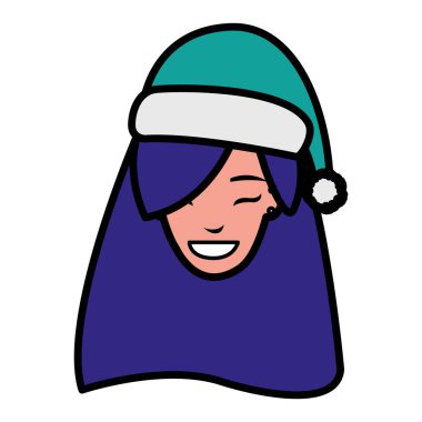 güzel bir kadın baş kış şapka ile