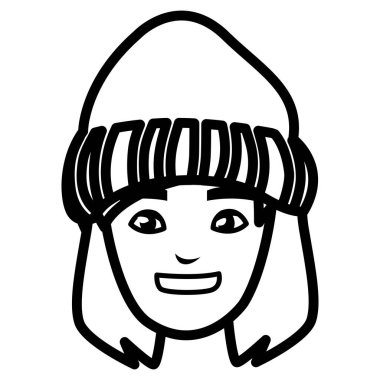 güzel bir kadın baş kış şapka ile