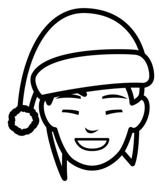 Genç adam kafa kış şapka ile