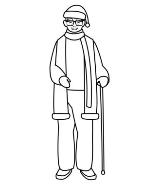 kış giysileri ile şirin dede