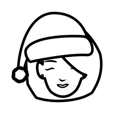 güzel bir kadın baş kış şapka ile