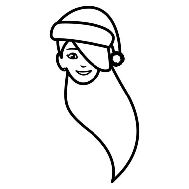 güzel bir kadın baş kış şapka ile