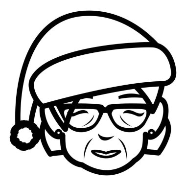 sevimli Büyükanne kafa kış şapka ile