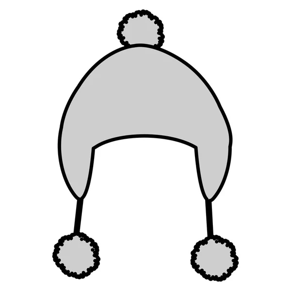 Winter seizoen hoed pictogram — Stockvector