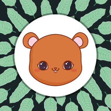 sevimli sincap ile yapraklar