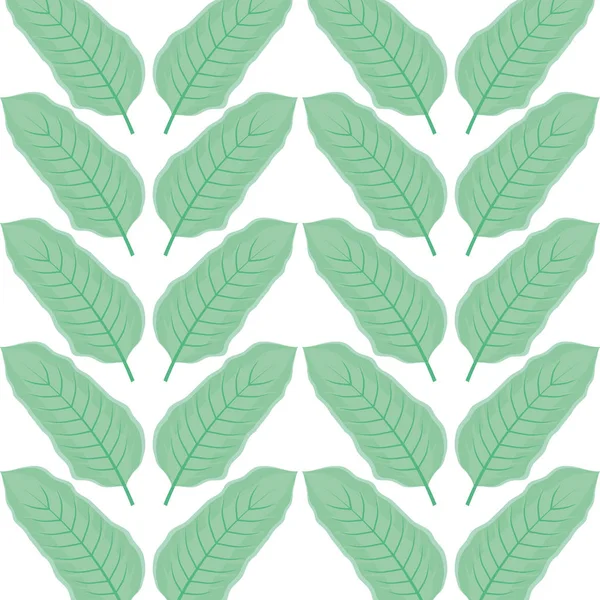 Ecology leafs plants pattern — Stock Vector