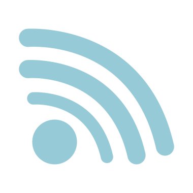 WiFi sinyal izole simgesi