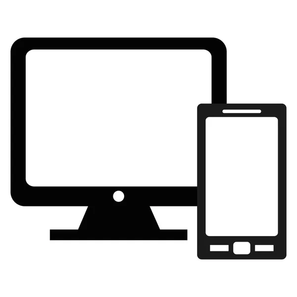 Smartphone avec appareils informatiques — Image vectorielle