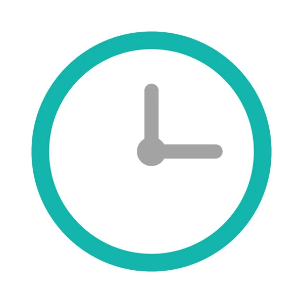 Time clock isolated icon — Stock Vector