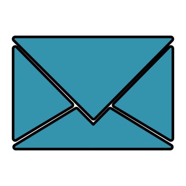 Zarf posta izole simgesi