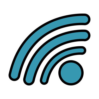 WiFi sinyal izole simgesi