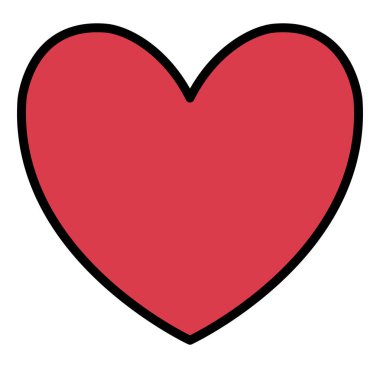 kalp aşk izole simgesi