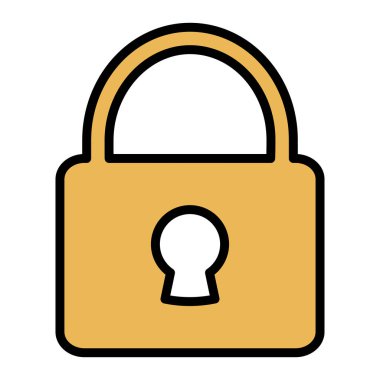 güvenli güvenli asma kilit simgesi