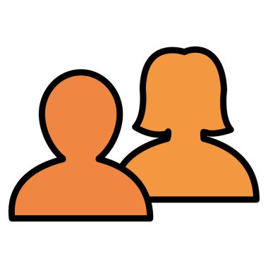 Çift kullanıcılar avatarlar siluet