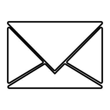 Zarf posta izole simgesi