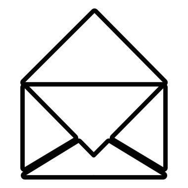 Zarf posta izole simgesi