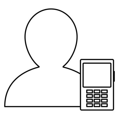 avatar silueti ile cep telefonu