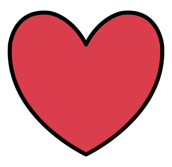 Hart liefde geïsoleerde pictogram — Stockvector