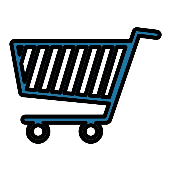 Shopping cart isolated icon — Stock Vector