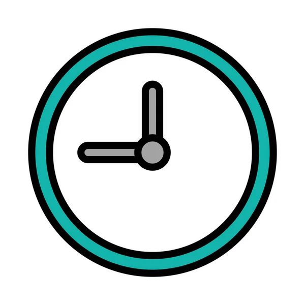 Time clock isolated icon — Stock Vector