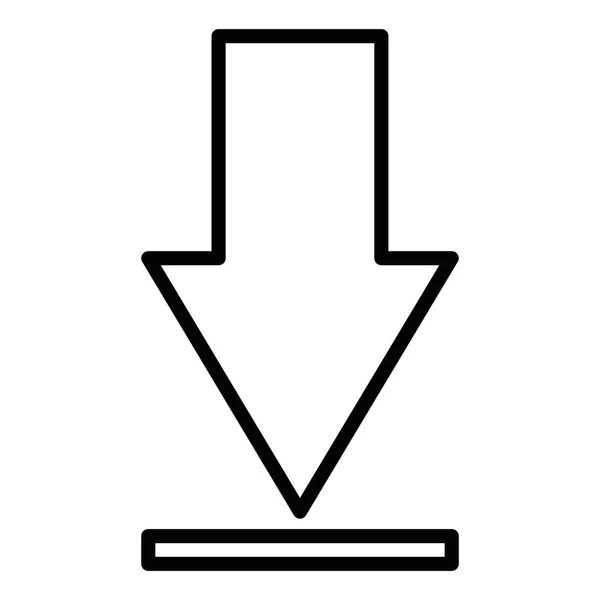 Freccia scarica icona isolata — Vettoriale Stock
