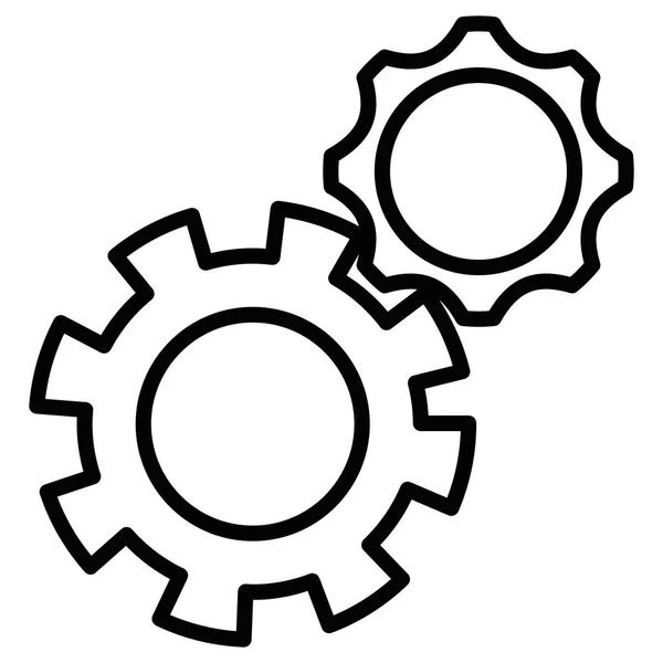 Versnelling machines geïsoleerde pictogram — Stockvector