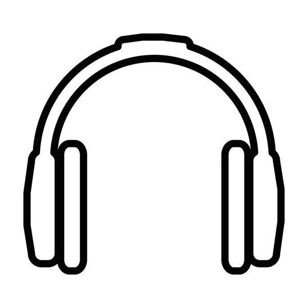 Sluchátka s mikrofonem zařízení izolované ikona — Stockový vektor
