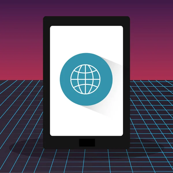 Tablet mit App-Browser — Stockvektor