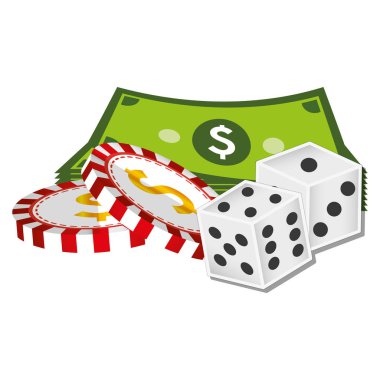 Casino dice para simgeleri ile